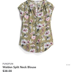 Fun2fun Walden Split neck blouse